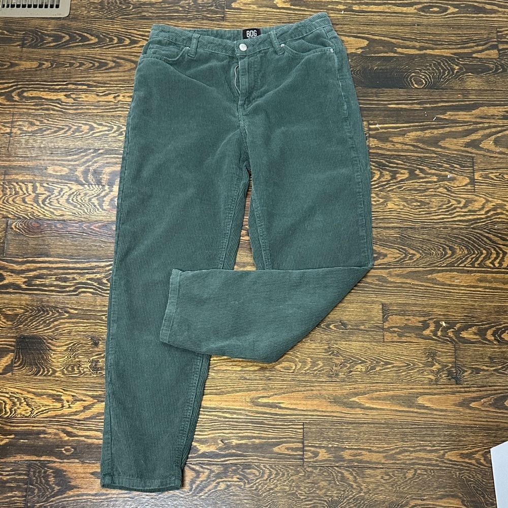 BDG Mom High Rise Green Corduroy Pants